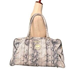 Persaman New York Snakeskin Leather Satchel Weekender Bag ITALY Travel Luxury